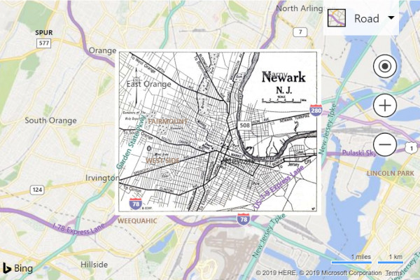 Bing Maps ground overlay