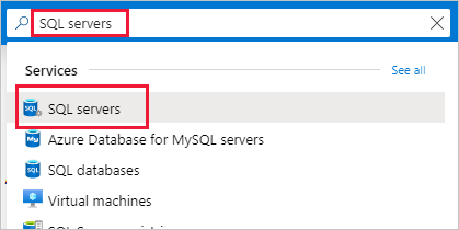 Search for and select SQL servers