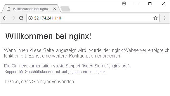 NGINX-Standardwebseite