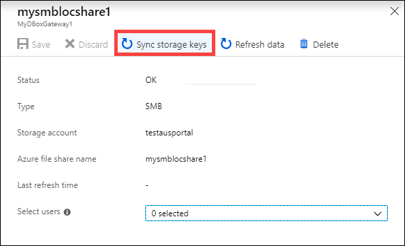 Sync storage key