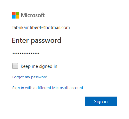 Enter your password and sign in