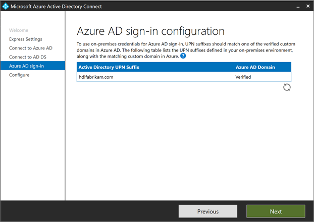 Microsoft Entra sign-in configuration page.