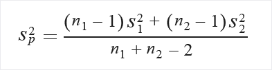 formula for pooled standard distribution