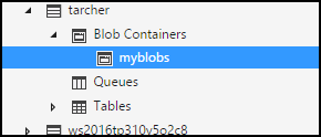 Blob Container created