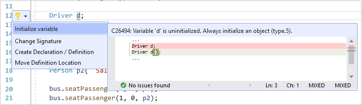 Screenshot of the pop-up for an uninitialized variable.