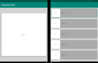 App übergreifend auf zwei Bildschirmen im Querformat-Modus (Wide)