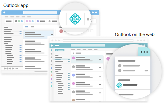 Zugriff auf Business Central-Add-Ins in Outlook.