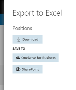 Dialogfeld „Nach Excel exportieren“.