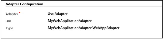 Webadapter-Konfiguration.