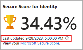 Screenshot der Sicherheitsbewertung mit hervorgehobenem Datum und Zeit der letzten Aktualisierung