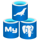 Azure Database for MariaDB, MySQL, and PostreSQL logos.