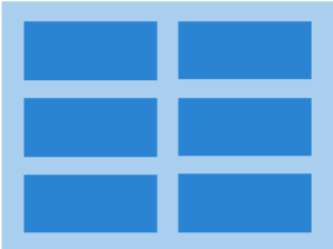 Illustration showing views displayed in a two-by-two grid within a grid layout.