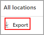 Steuerelement „Exportieren“ – Datenklassifizierung.