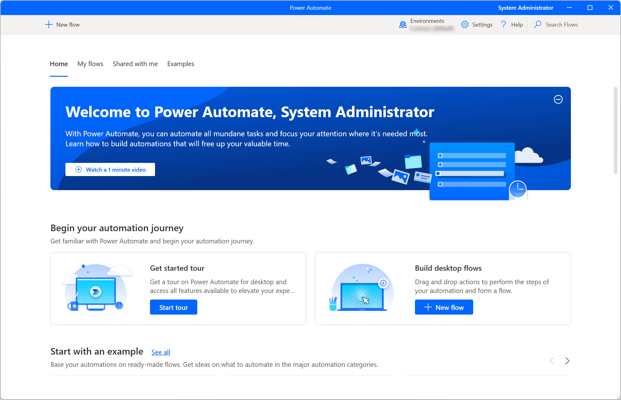 Screenshot der Power Automate für Desktop-Konsole.