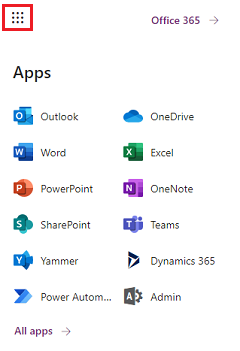 Microsoft 365 App-Startprogramm.
