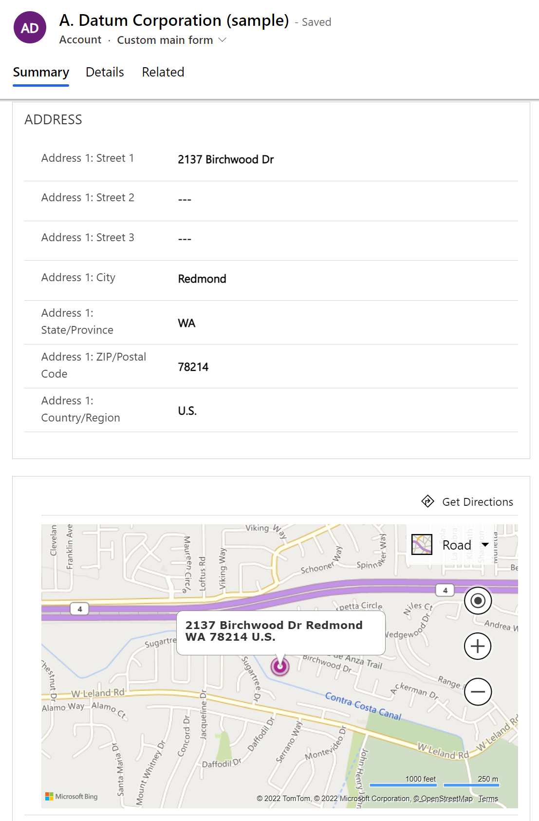 Bing Map-Steuerelement in einer App