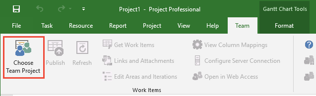 Connect to a project from Project
