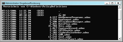 Figure 2 ADMX-Dateien befinden sich im Verzeichnis „\Windows\PolicyDefinitions“