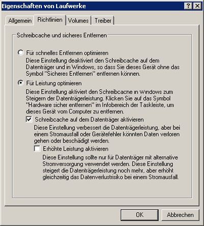 Abbildung 1 Ursache für fehlerhaftes Verhalten in Windows Server 2003