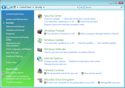 Abbildung 5 Schildsymbole in Windows Vista zeigen an, wenn erhöhte Zugriffsrechte erforderlich sind