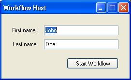 Ein Workflow als Windows Forms-Hostanwendung