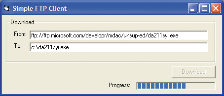 In Visual Basic 6.0 implementierter FTP-Client