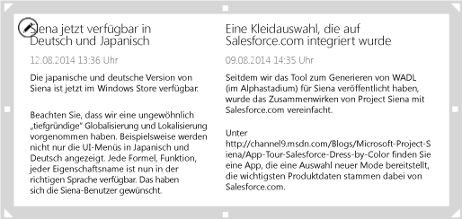 Textgalerie mit RSS-Feed