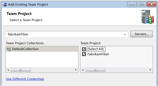 Add existing team project