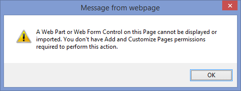 Screenshot der Fehlermeldung, die angezeigt wird, wenn die Skripterstellung auf einer Website deaktiviert ist.
