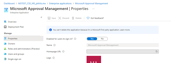 Screenshot der Meldung, in der die Anweisung angezeigt wird, dass Sie diese Anwendung nicht löschen können, da es sich um eine Microsoft-Erstanbieteranwendung handelt.