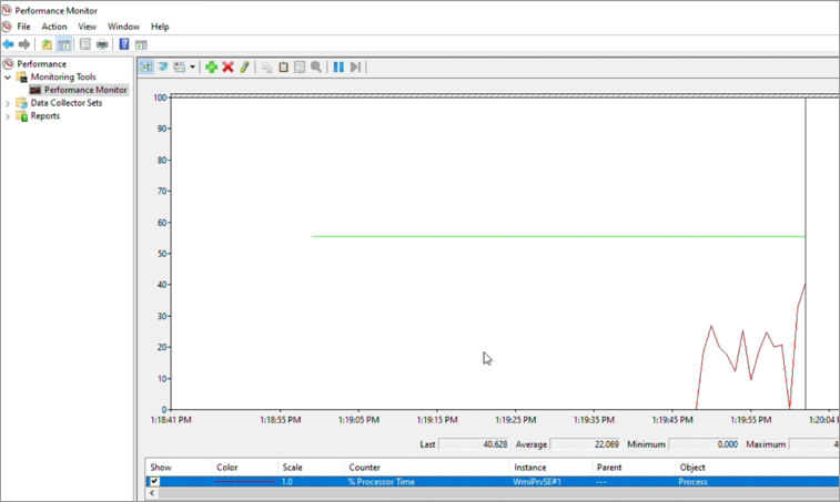 Screenshot: Details der %Processor Time-Indikatoren.