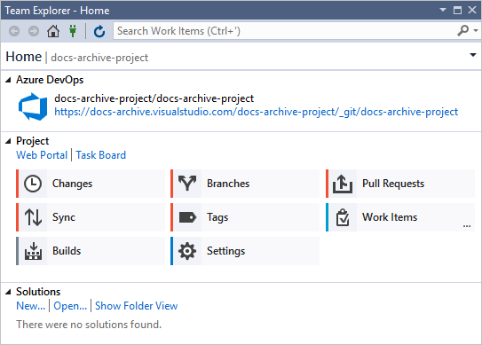 Team Explorer Visual Studio 2013