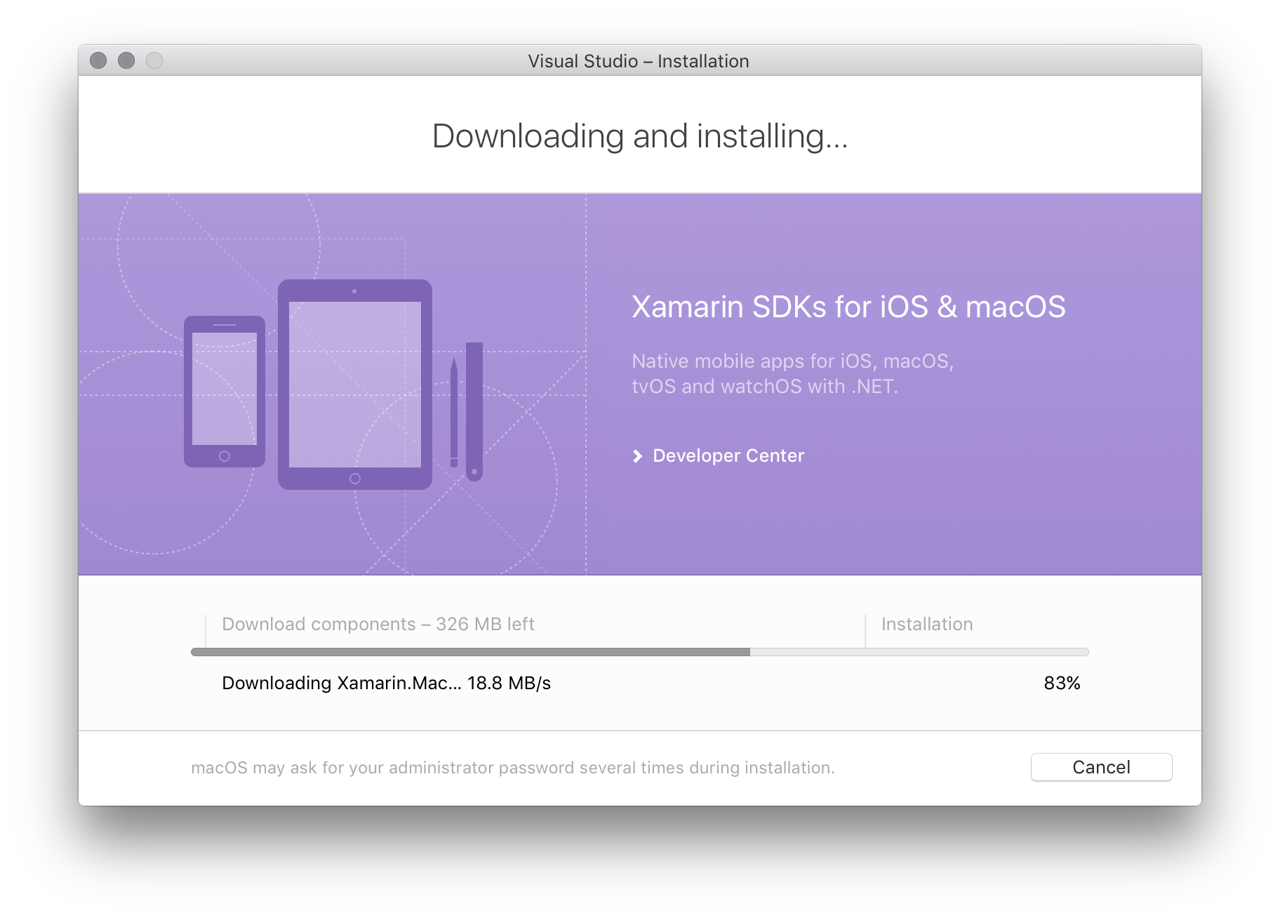 Downloading Xamarin.Mac