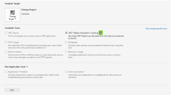 Screenshot: Einstellungen für das .NET-Zuordnungstool.