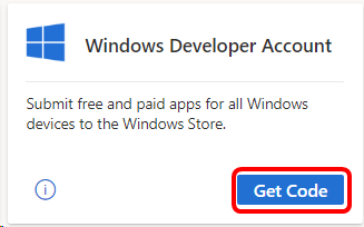 Kachel für den Vorteil „Windows-Entwickler“