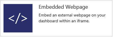 Screenshot of Embedded web page widget.