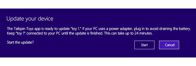 windows store device apps can perform device updates, like firmware updates, in the background.