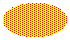 Abbildung einer Ellipse, die mit sehr dichten, gleichmäßig angeordneten Punkten über einer Hintergrundfarbe gefüllt ist