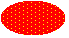 Abbildung einer Ellipse, die mit einem breiteren diagonalen Raster über einer Hintergrundfarbe gefüllt ist