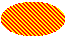Abbildung einer Ellipse mit breiten, schrägen Linien über einer Hintergrundfarbe 