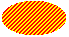 Abbildung einer Ellipse mit breiten, schrägen Linien über einer Hintergrundfarbe