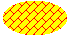 Abbildung einer Ellipse, die mit einem diagonalen Ziegelmuster über einer Hintergrundfarbe gefüllt ist 