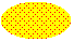 Abbildung einer Ellipse, die mit einem Raster mit geneigen gepunkteten Linien über einer Hintergrundfarbe gefüllt ist 