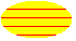 Abbildung einer Ellipse mit weit auseinanderliegenden horizontalen Linien über einer Hintergrundfarbe