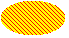 Abbildung einer Ellipse, die mit hellen links geneigen Linien über einer Hintergrundfarbe gefüllt ist.