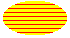 Abbildung einer Ellipse mit horizontalen Linien über einer Hintergrundfarbe 