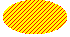 Abbildung einer Ellipse, die mit schrägen Linien über einer Hintergrundfarbe gefüllt ist 