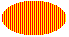 Abbildung einer Ellipse, die mit dicht angeordneten, vertikalen Linien über einer Hintergrundfarbe gefüllt ist 