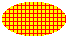 Abbildung einer Ellipse, die mit einem kleinen Raster von Linien über einer Hintergrundfarbe gefüllt ist 