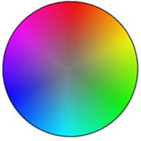 Abbildung eines Kreises mit Farbbeziehungen 